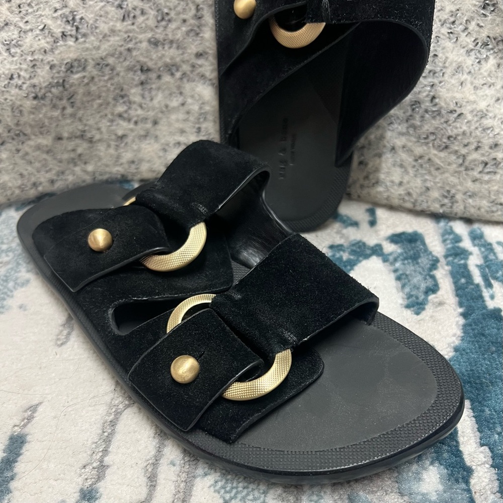 Black Suede Avost Sandals, by Rag & Bone